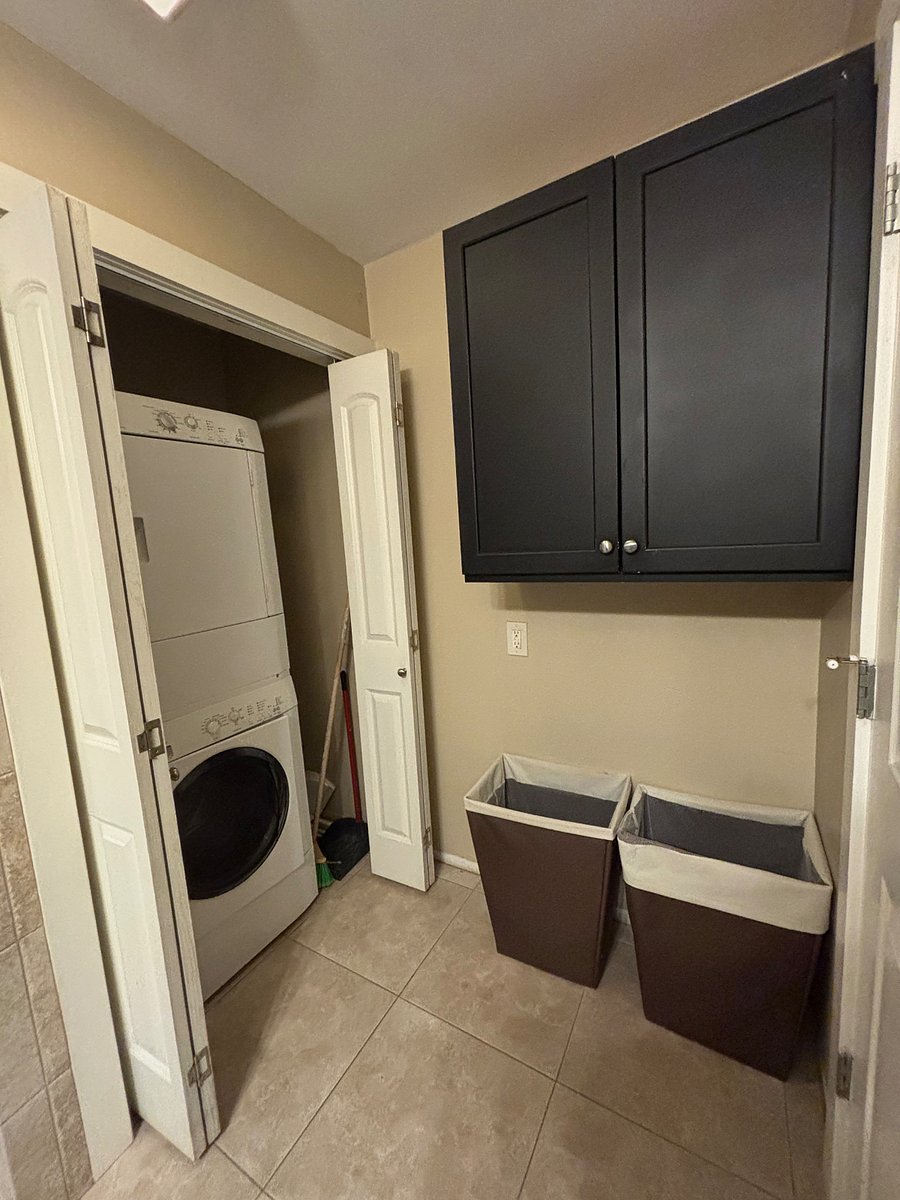 Laundry in bathroom