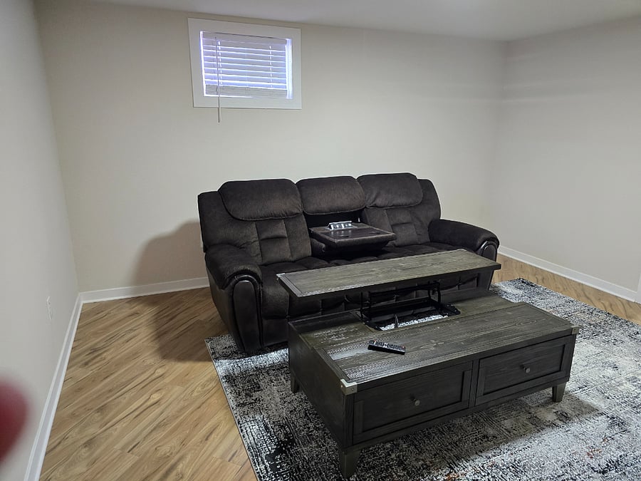 Downstairs Couch. 