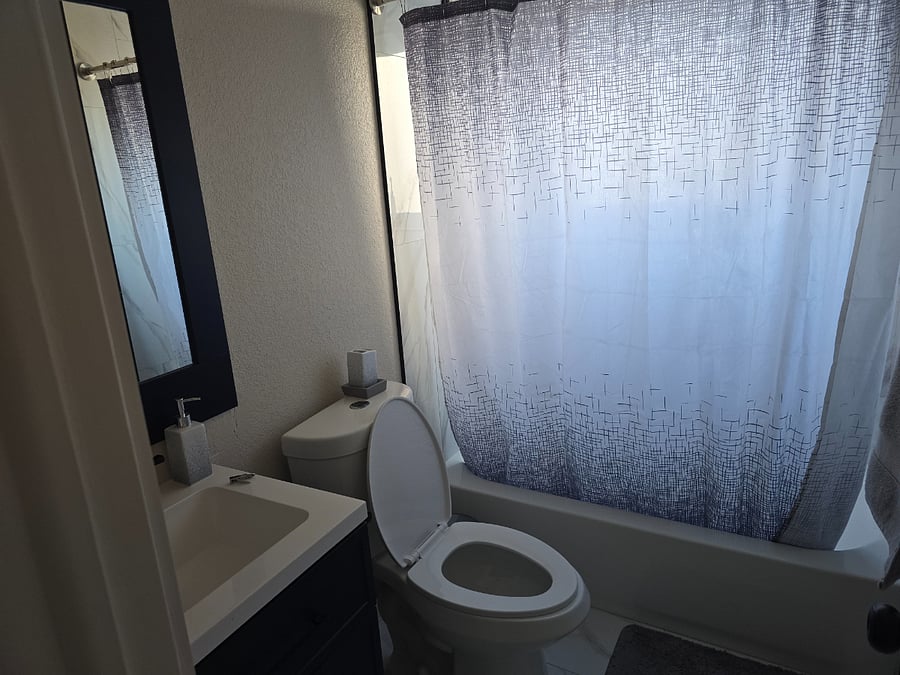 Upstairs bathroom. 
