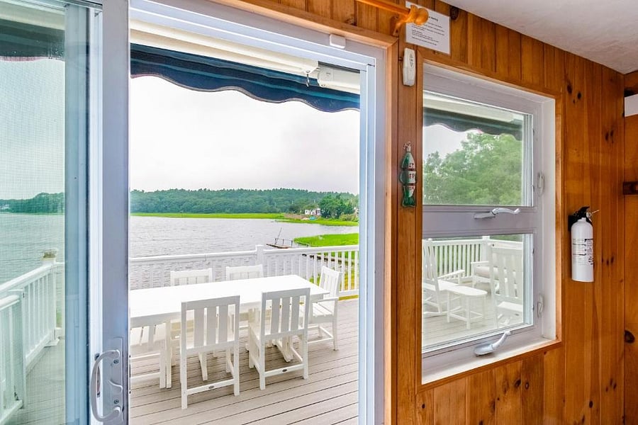 View from kitchen to ocean
