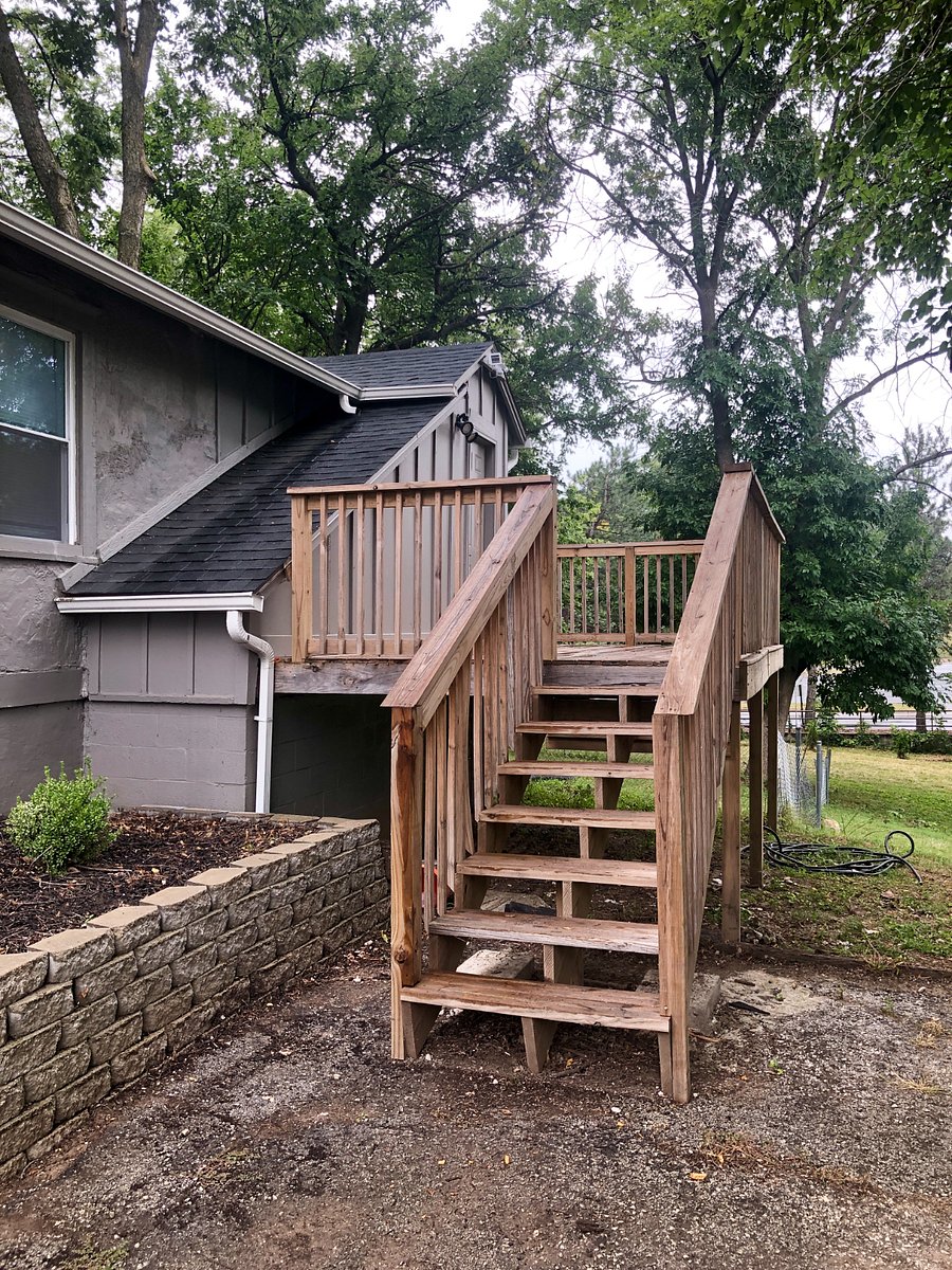 Back Deck off the Kitchen. 