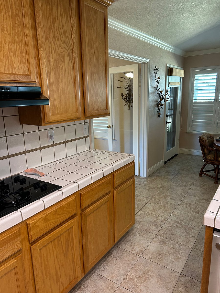 Shared kitchen with lots of counter space and natural light.