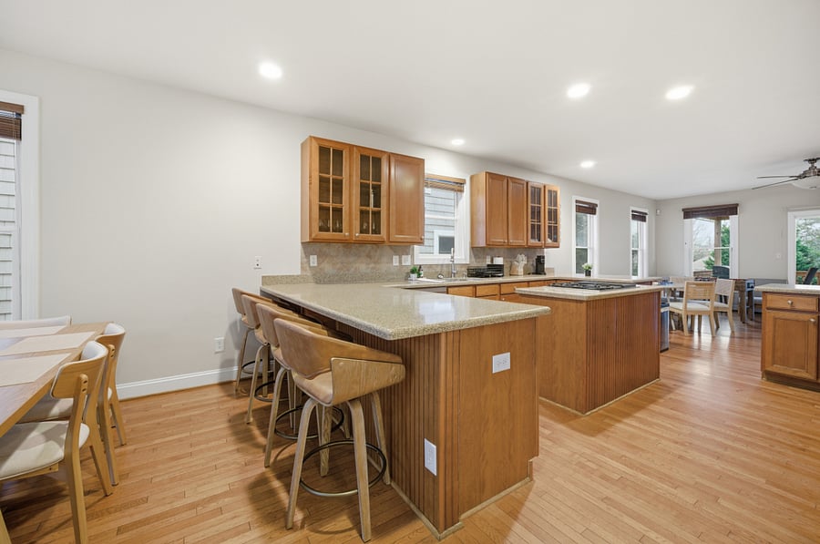 Kitchen featuring gas cooktop and granite counters