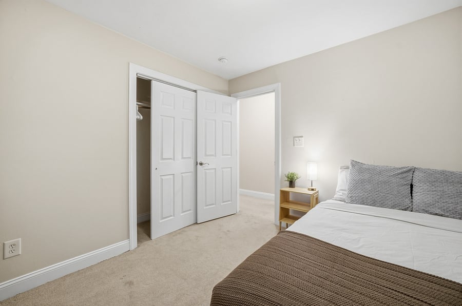 Guest bedroom with closet access