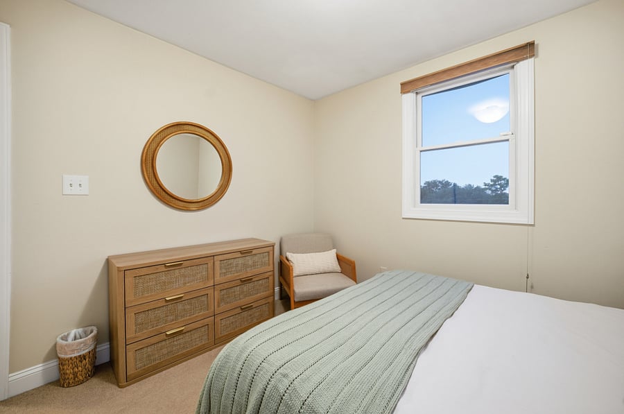 Guest bedroom with comfortable bedding