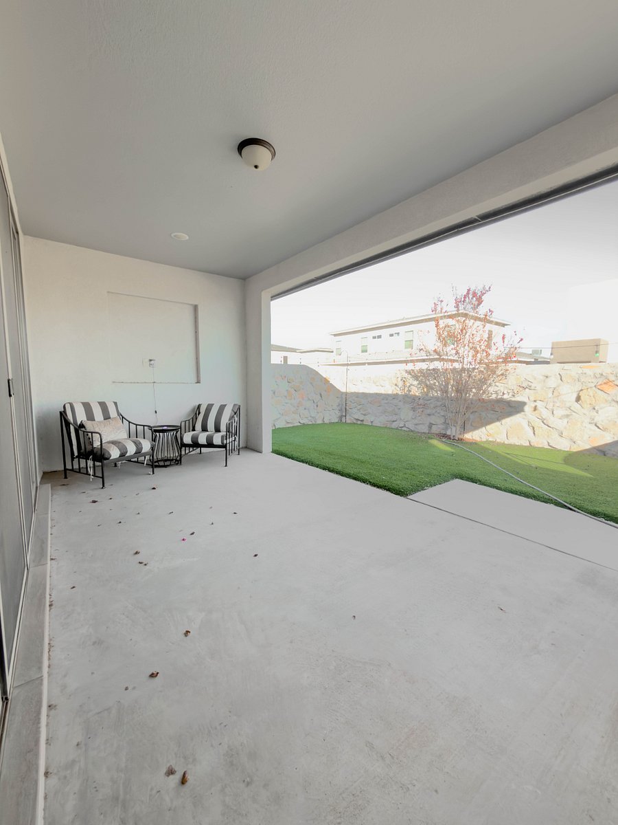 Lounge area in the back of the house.
