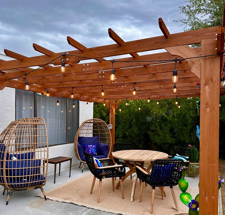 Backyard pergola 