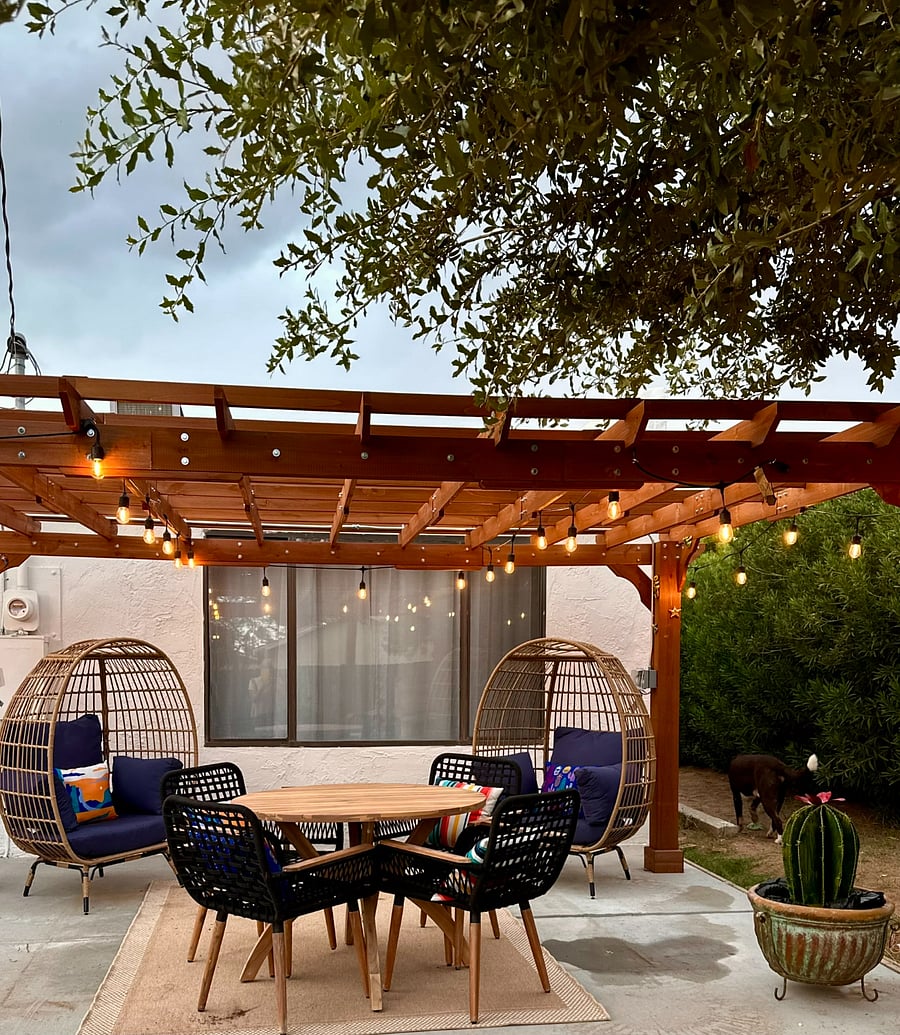 Backyard pergola 