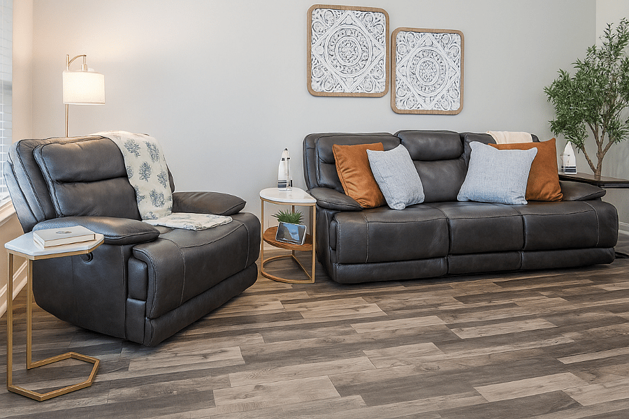 Stylishly designed with modern decor and hardwood floorsperfect for relaxing or working remotely.