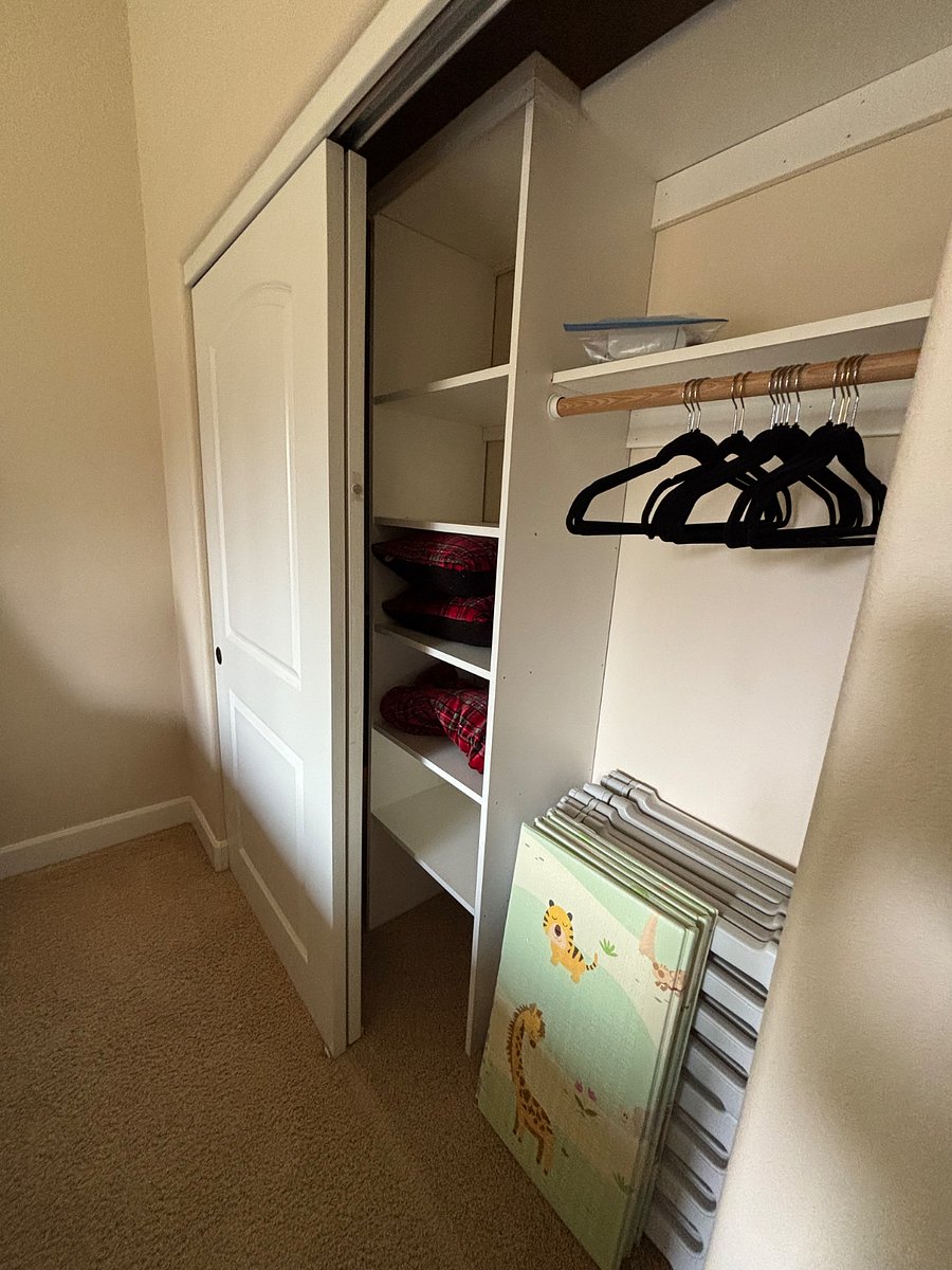 Double closet with storage