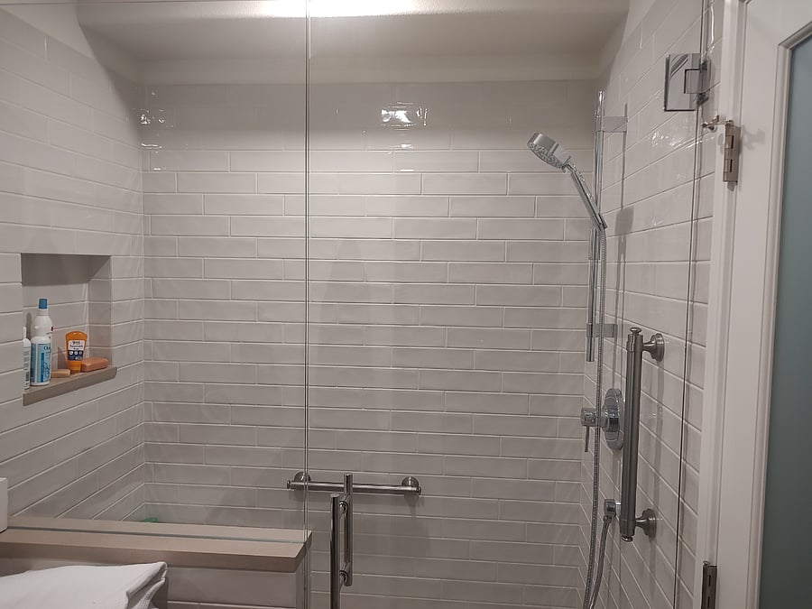 Master bathroom shower.