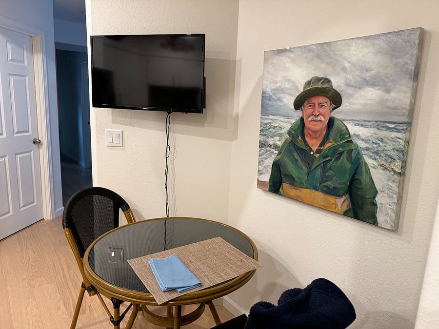 Nook/TV area in kitchen