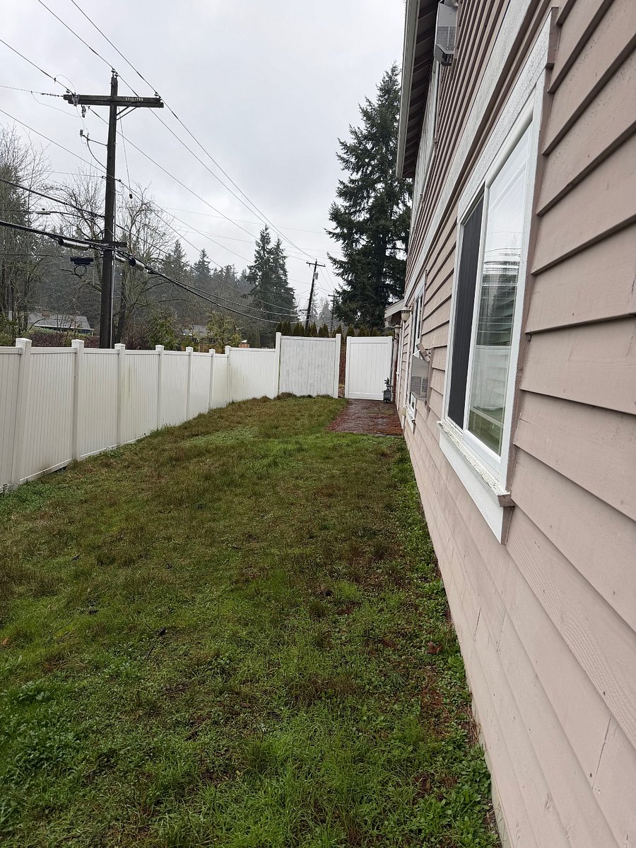Yard facing north.