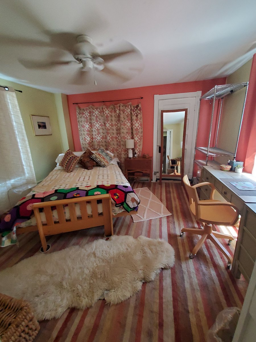 east bedroom queen bed, twin fold out also available