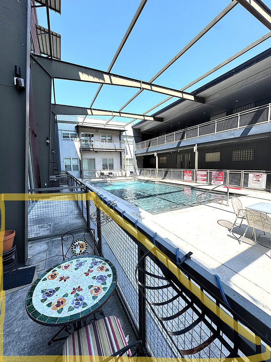 This is your private patio with a gate straight to the pool!