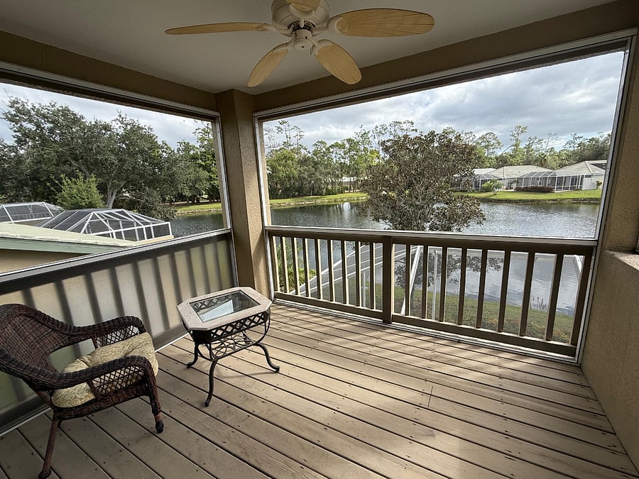 upstairs screen enclosed balcony 