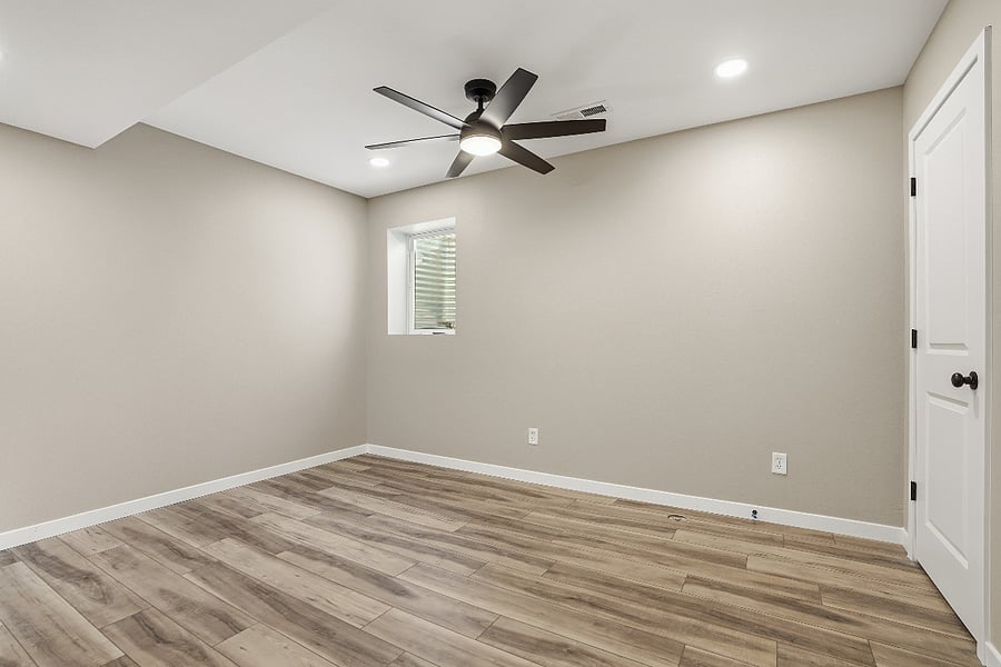 The newly-built out fourth bedroom can be furnished or serve as extra space for work or place.