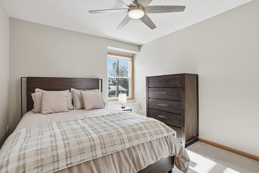 The second guest bedroom with brand new furniture and mattresses. Each room is bright and area with a large closet.