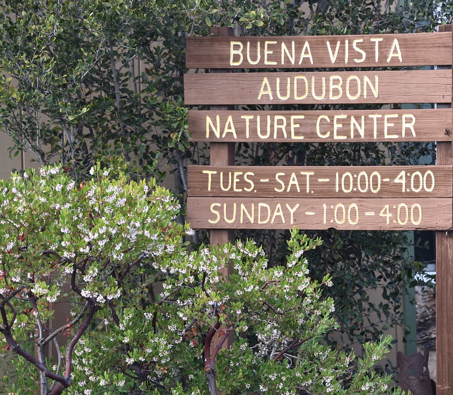 The nature center is steps away