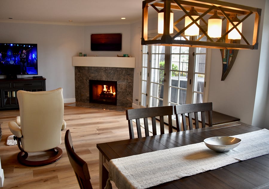 Dining area is part of living area