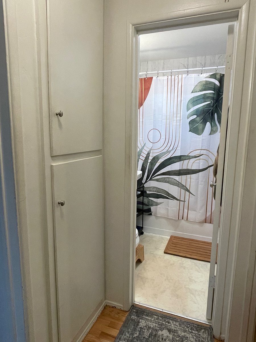 Hallway storage & bathroom