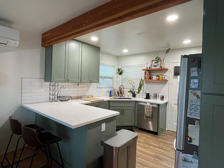 Counter space and bar seating