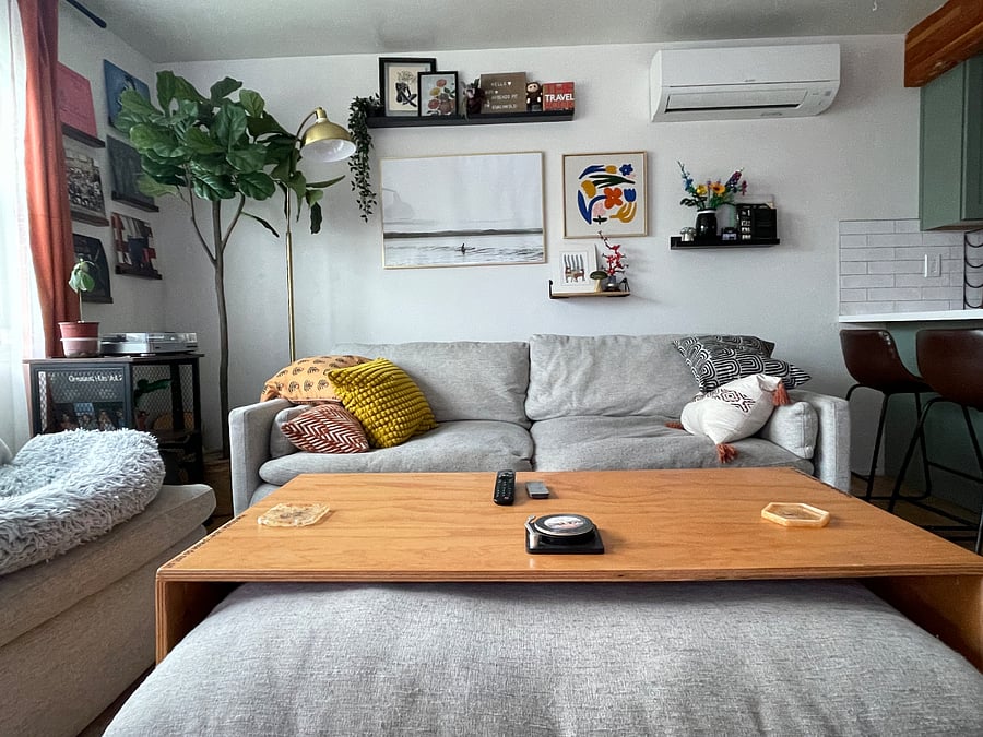 Sofa living room area, mini-split (A/C & Heat)
