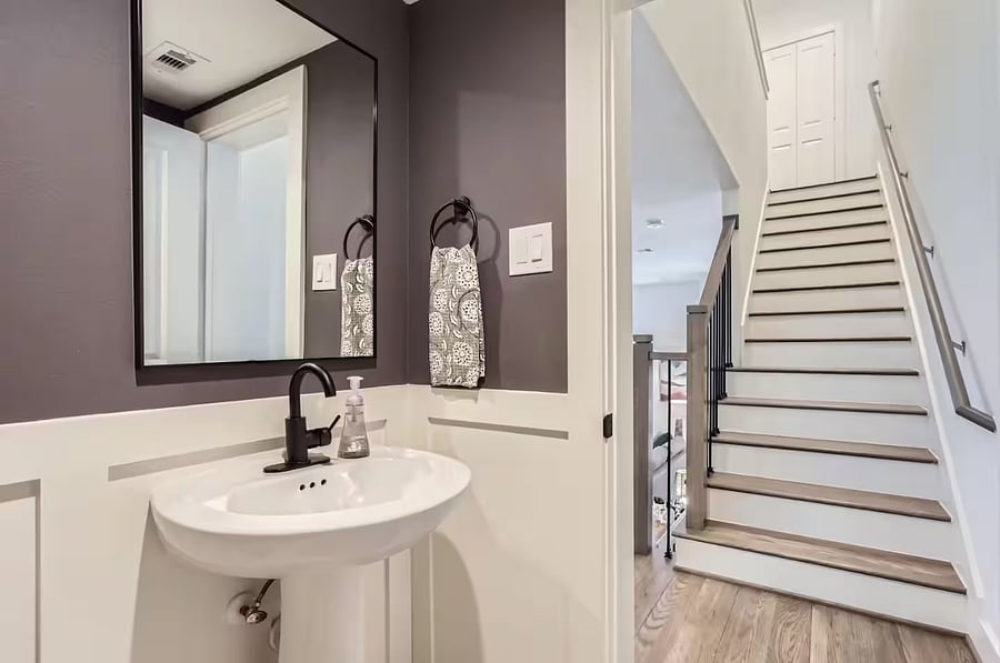 2nd level features a half bath 