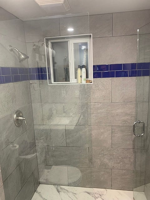 New walk-in shower