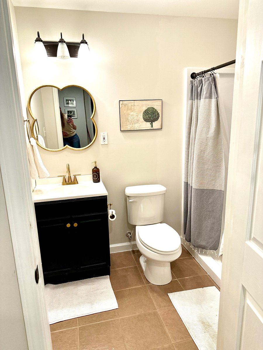 Full bath with shower. 
