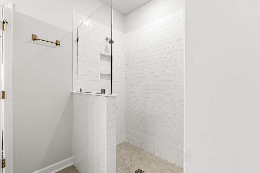 Zero entry walk in shower.  Wheelchair accessible.