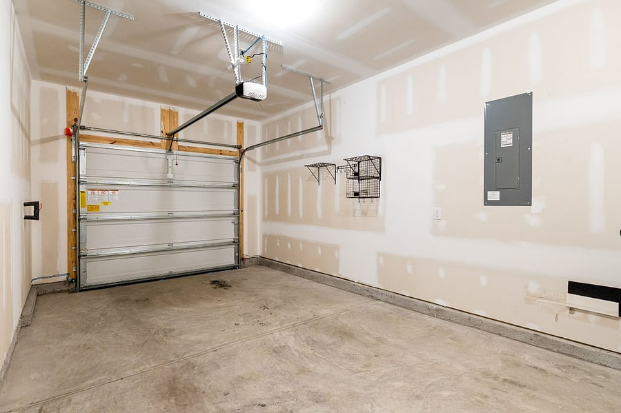 Single car garage with automatic opener.