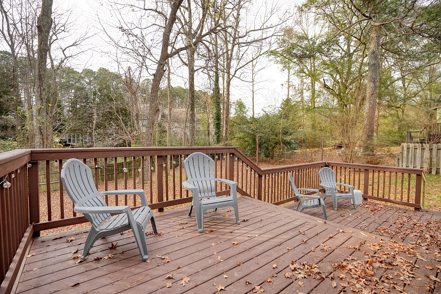 Large back porch
