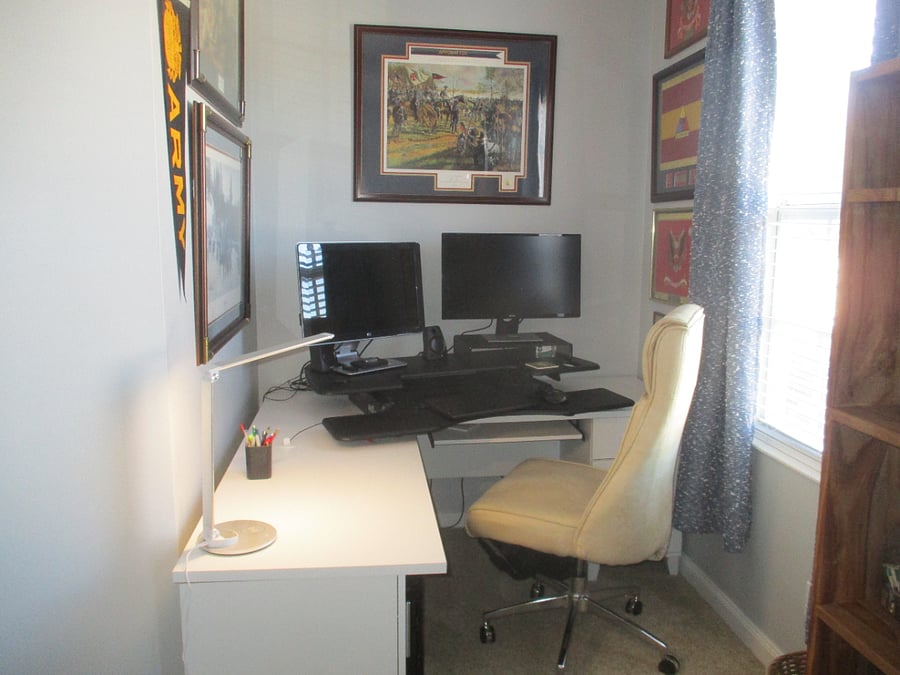 work area in bedroom 2