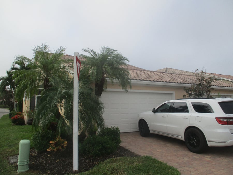 rear driveway and garage