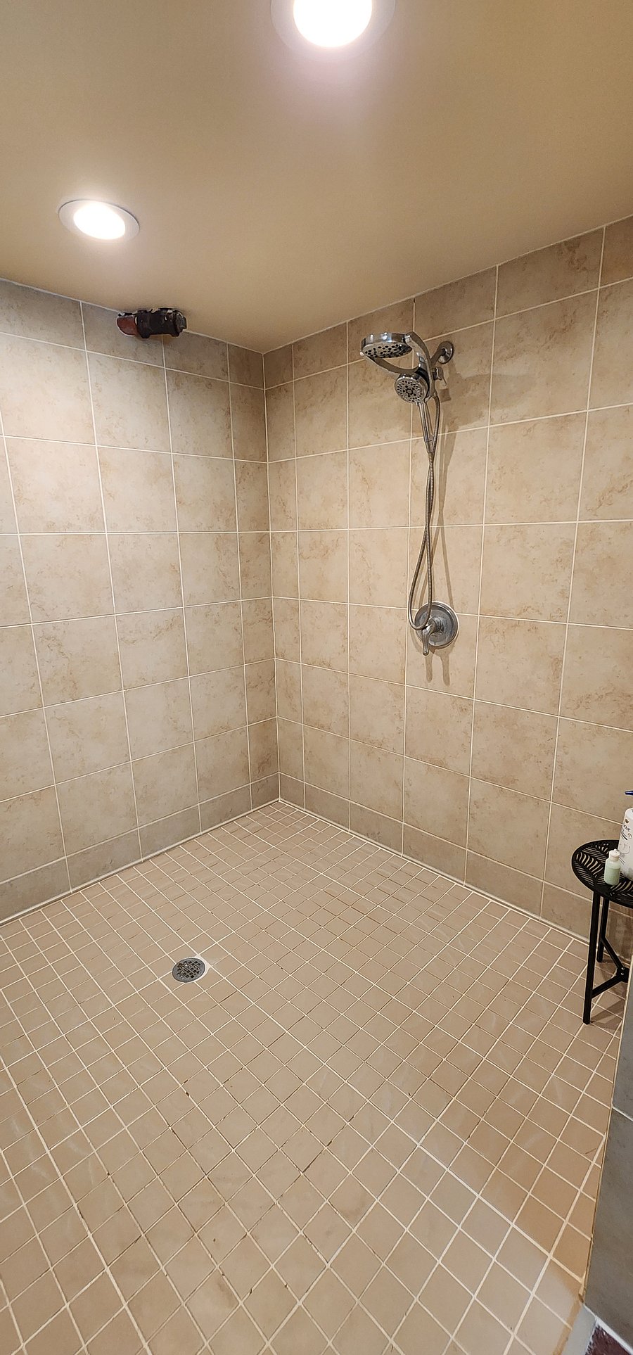 Large walk in shower