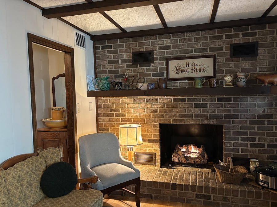Fireplace with gas logs