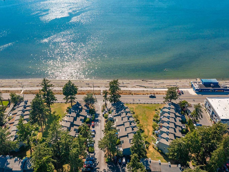 Arial drone above Jacobs Landing: location, location, location!