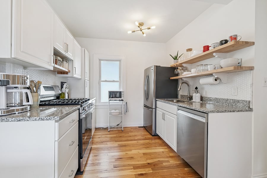 Fully stocked and well-equipped kitchen with everything you could need including extra amenities for the coffee lover.
