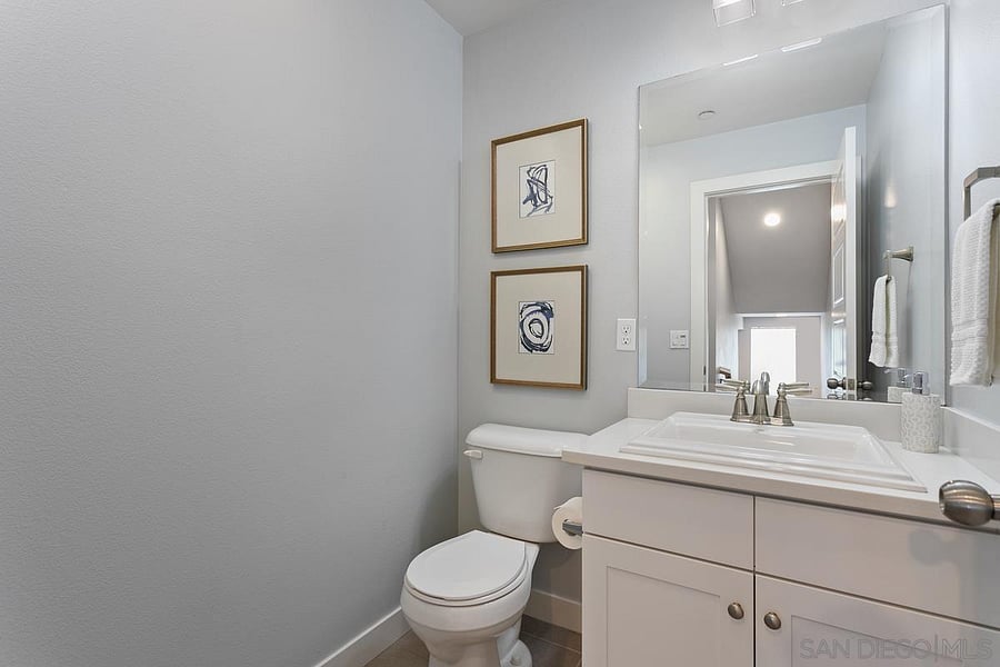 half-bath off of living area
