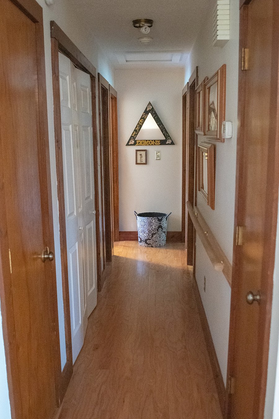 Hallway with Laundry on left