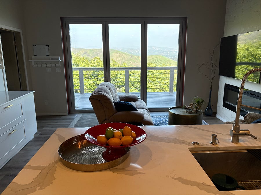 Kitchen view to outside