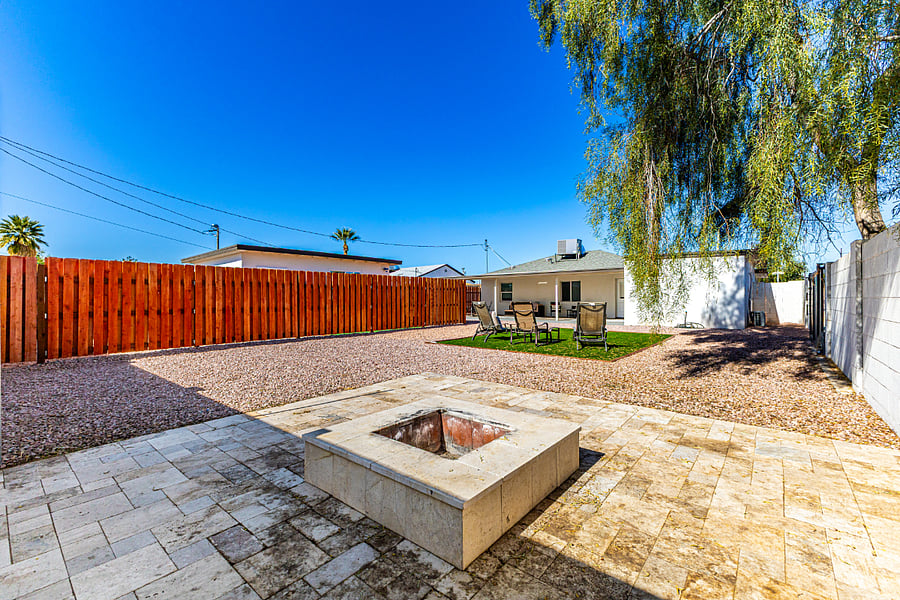 Backyard Fireplace 