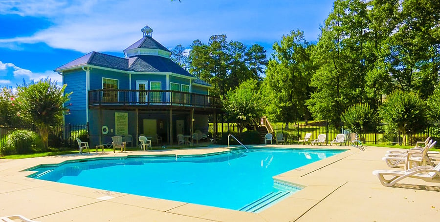 Neighborhood pool.  You can bring one guest per resident.  If 2 of you go, you can take 2 guests.