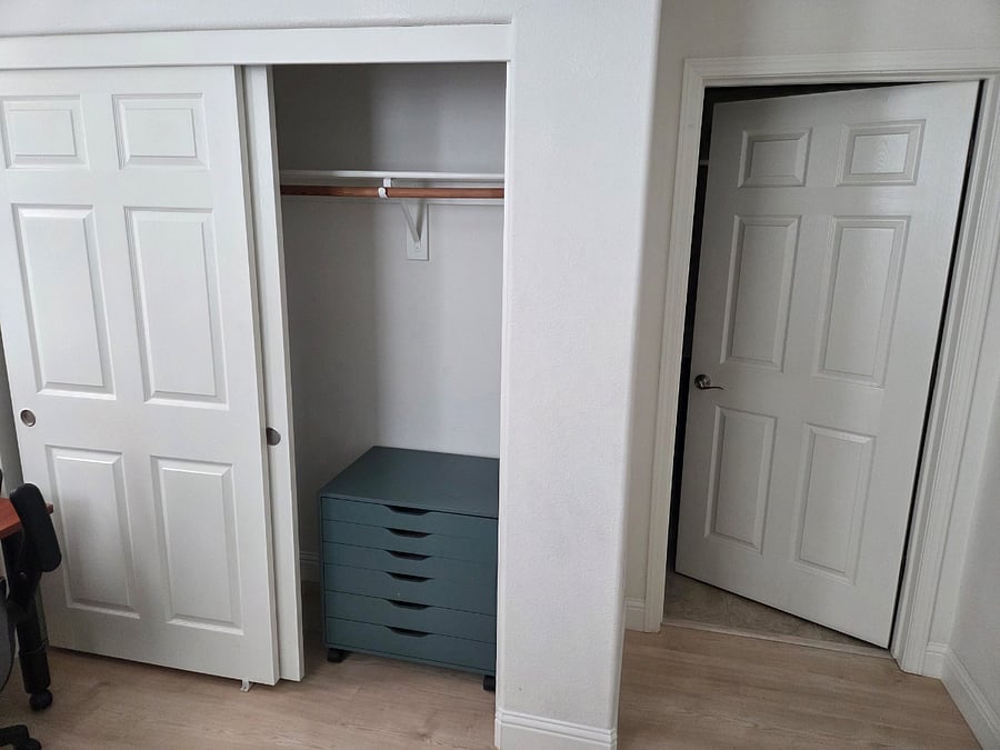 Closet and bathroom door