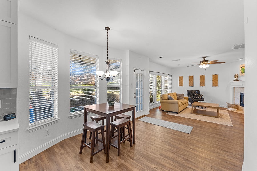 A bright, cozy corner perfect for morning coffee or casual bites.