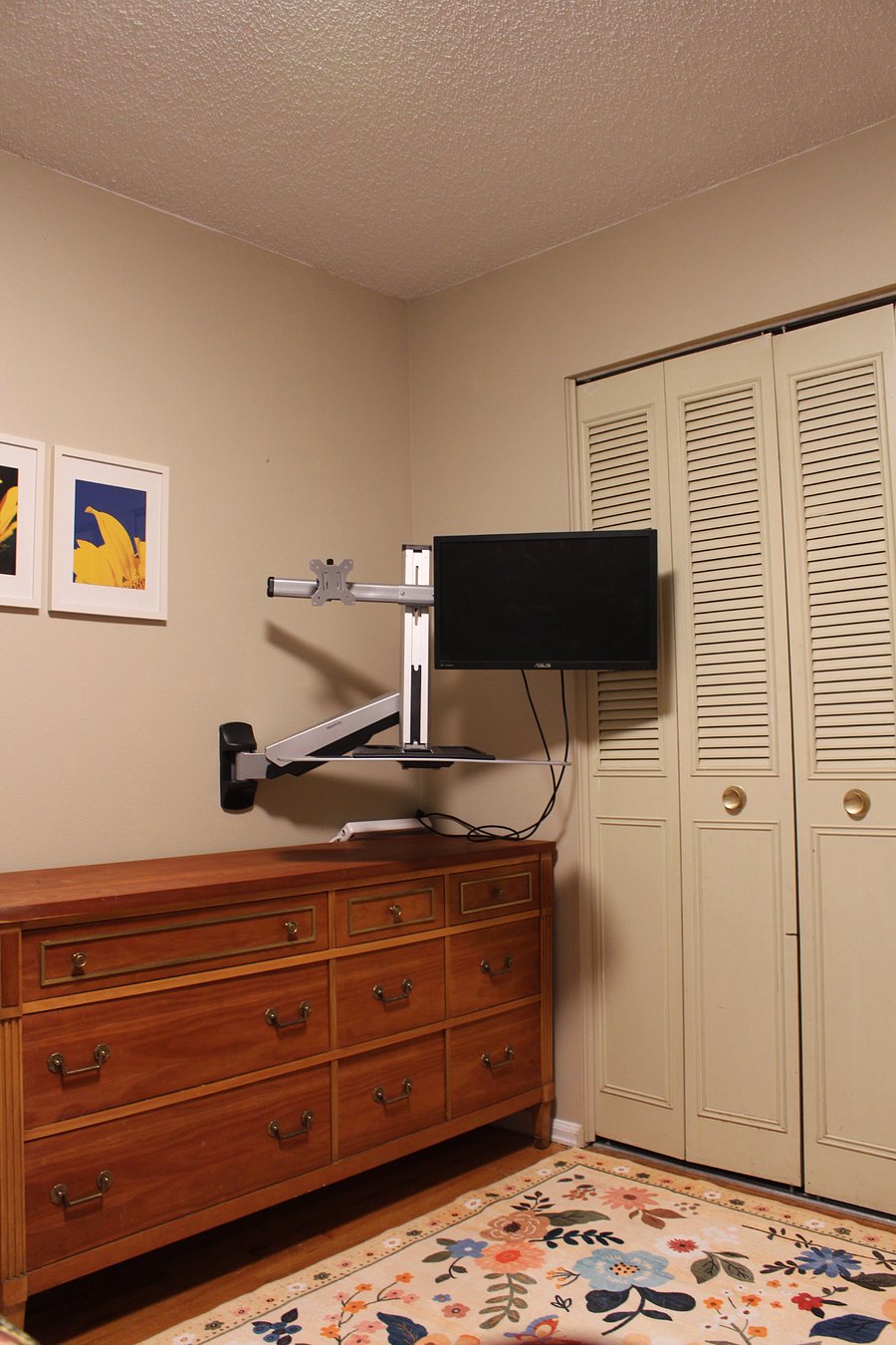 Secondary bedroom desk - standing.