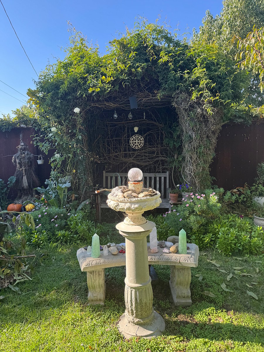 Goddess alter and private bench