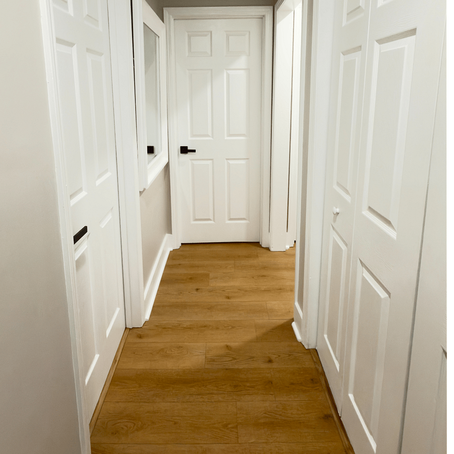 View down the hallway
