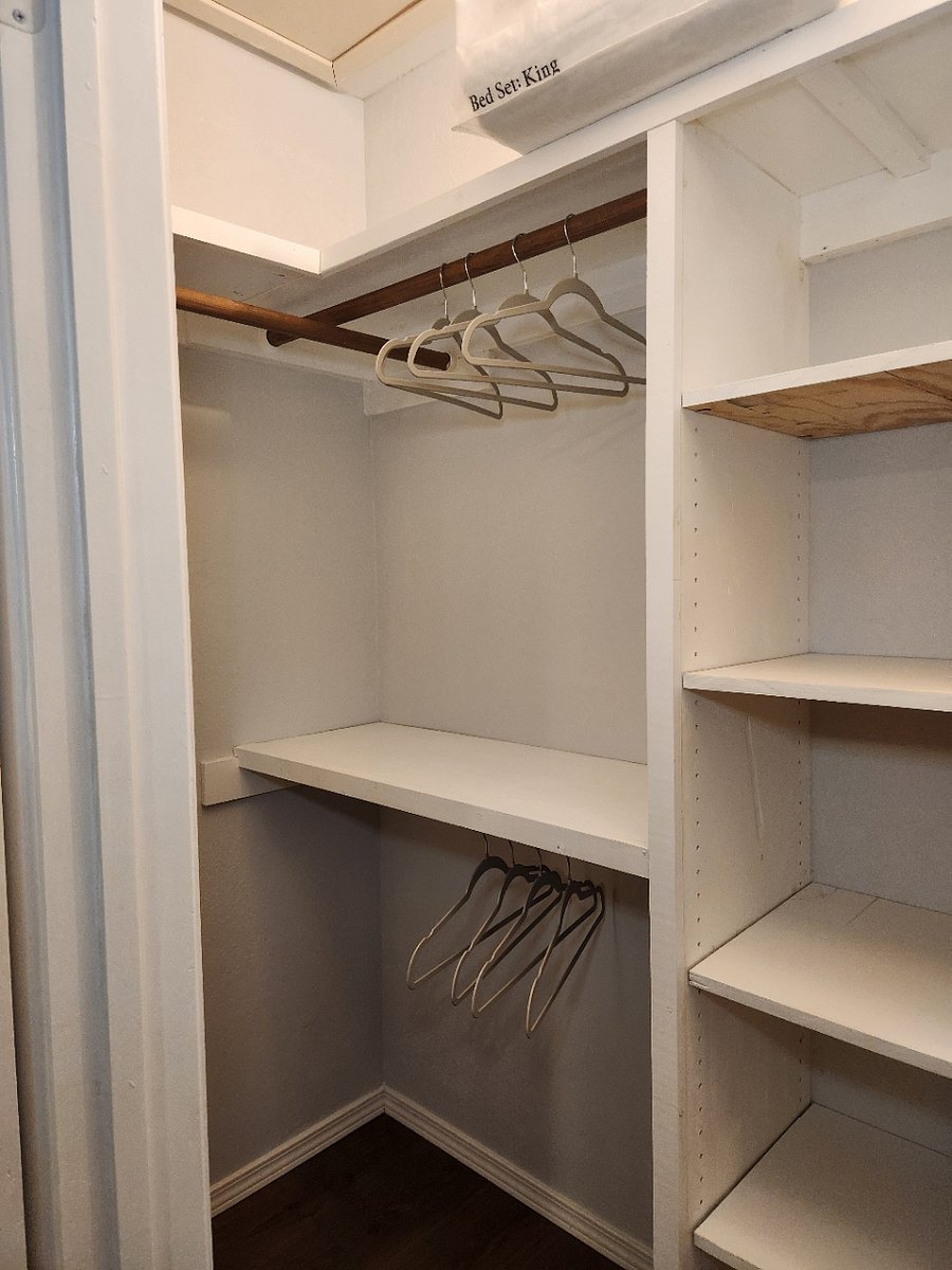 Master closet. Left side